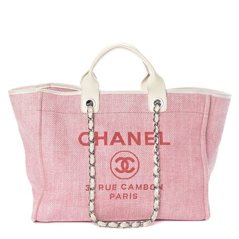 chanel pink canvas tote|chanel handbag pink.